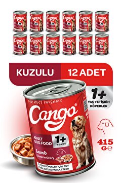 Cango Yetişkin Yaş Köpek Maması Kuzu Etli 415gr 12li