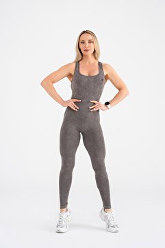 GYMXPRO Asit yıkama Push-up detaylı spor tulum