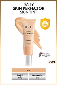 Note Cosmetics Daily Skin Perfector Skin Tint SPF 50 Ton Eşitleyici Doğal Bitişli Renkli Nemlendirici - 140