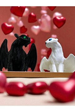 3D Dükkanı Dişsiz Ve Işığın Öfkesi -Toothless Ejderhanı Nasıl Eğitirsin Figürleri - 2si Birlikte
