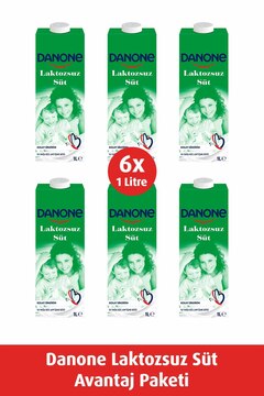 Danone Laktozsuz Süt 6X1 L