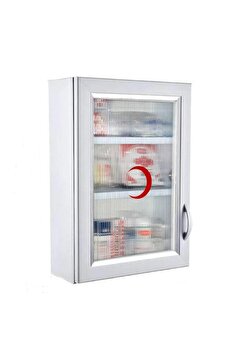 PANJI Ecza Dolabı İçi Dolu İlk Yardım İçerikli PVC 50x35x16 CM 159