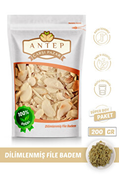 Antep Çarşı Pazar Dilimlenmiş File Badem | 200 Gr.