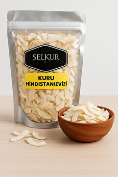 SELKUR Hindistan Cevizi Kurusu 200gr 1.kalite(DİLİMLENMİŞ)