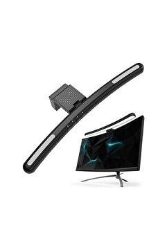 Yesnıce Kavisli Monitör Lambası 24-27 Inch Masaüstü 3 Kademeli 7 Farklı Renk Kolay Kurulum
