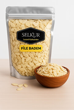 SELKUR File Badem 200gr 1.kalite %100 Taze & Lezzetli Dilimlenmiş Badem