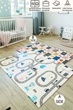 Decomia Home Çift Taraflı Katlanabilir Eğitici & Eğlenceli Çocuk Oyun Halısı Bebek Oyun Matı ( 150x200 cm )