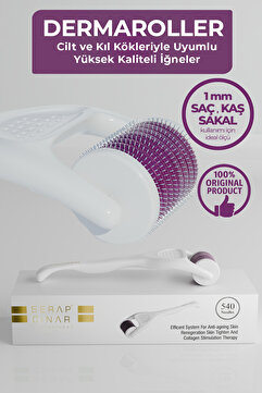 Serap Çınar Cosmetics Dermaroller Beyaz Professional - Saç, Kaş, Sakal Serum Kullanıma Uygun Yeni Seri