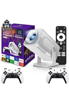 TOMEİ HCS350 MAX 4k taşınabilir projektör 10000+ oyun Kablosuz Çift Oyun Kumandası Taşınabilir