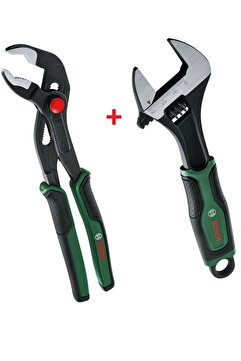 Bosch İngiliz Anahtarı 8"(Bosch Kurbacık 200 Mm) + Bosch Boru Anahtarı 250 Mm