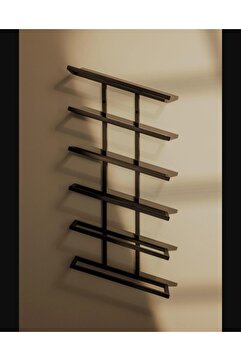df doffo.com.tr creative furniture designs 6'lı Siyah Metal Şarap Rafı Duvara Monte Şaraplık Bardak Şişe Rafı Siyah