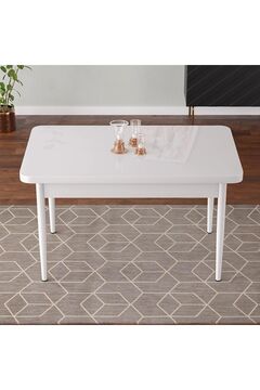 soylu concept Mdf 70x110 Beyaz Masa Sabit Mutfak Masası, Yemek Masası