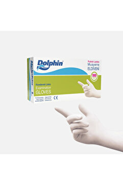 Genel Markalar Dolphin Pudralı Lateks Eldiven Beyaz 100'lü S