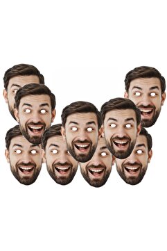 Genel Markalar Kişiye Özel Bekarlığa Veda, Kına Gecesi Damat Yüz Maskesi 10 Adet (KULLANIMA HAZIR)