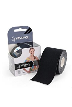 FİZYOPOL New Product Kinezyo Tape Band 5 Metre X 5 Cm Siyah Renk,Kinesio Sporcu,Ağrı Bandı