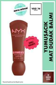 NYX Professional Makeup Smushy Yumuşacık Mat Dudak Balmı - 08 Smudge Fudge