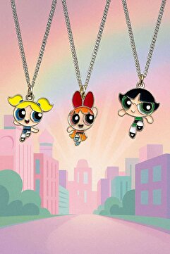 Herşey Nota Powerpuff Girls Bff 3'lü Kolye Seti – En İyi Arkadaşlık Kolyesi | Şık Ve Renkli Hediyelik Aksesuar