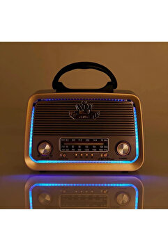 birtex 301 Eskitme Nostalji Tasarımlı Bluetoothlu Nostalji Radyo Fm-sd Kart-aux
