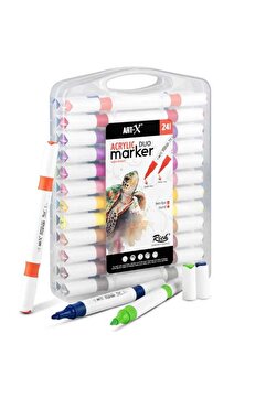 Rich Artx Acrilic Marker Duo 24'lü Akrilik Kalem Seti /