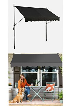 Magnotto Balkon Teras Tente Çadır Gölgelik Teleskopik Açılır Kapanır Katlanır Tente Bahçe Villa Kafe Restoran Dükkan İşyeri Lokanta Tentesi 250x130 cm