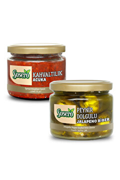 Sosero Peynir Dolgulu Jalapeno Biber 290 gr & Kahvaltılık Acuka 290 gr (ikisi bir arada)