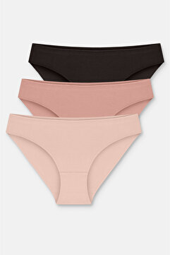 Suwen 3'lü Pamuklu Basic Normal Bel Slip Külot