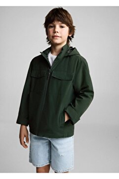 MANGO Kids Kapüşonlu su geçirmez parka