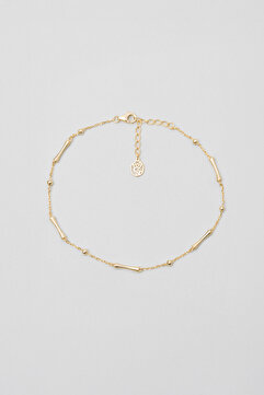 So Chic Minimal Tasarım 18 Ayar Sarı Altın Kaplama 24 Cm Gümüş Hal Hal