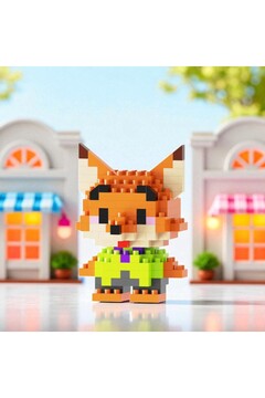 Bricks make a wise life Nick Zootopia - 3D Yapboz Mini Blok Seti (147Pcs)