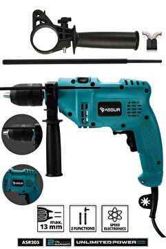 ASSUR 500w Darbeli Metal Şanzıman 13 mm Elektrikli Matkap