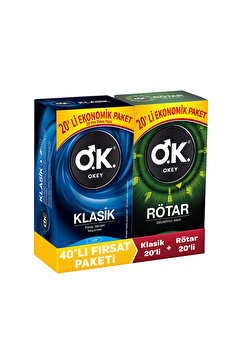 Okey Klasik 20'li Prezervatif & Rötar 20'li Prezervatif