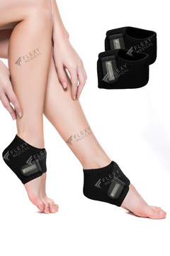 Flexy Medical Ortopedik Silikon Kumaş Topuk Çorabı 2 Adet Topuk Dikeni Tabanlık Ayak Nasır Çatlak Topuk Ağrısı