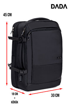 Dada Laptop Sırt ve Seyahat Çantası Ultra Geniş 40 Litre 15,6 inç Su Geçirmez Kumaş Çanta 012