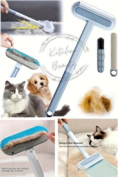 Kitchen Beauty 4'ü 1 Arada Tüy Toplayıcı Kedi Köpek Tüy Temizleyici Fırça Çok Fonksiyonlu Koltuk Halı Tüy Alıcı