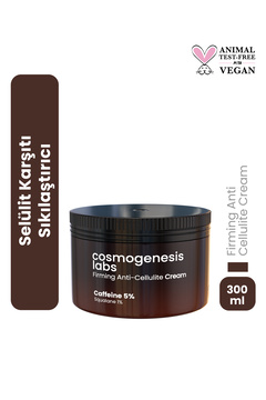 Cosmogenesis Labs Sıkılaştırıcı Selülit Kremi 300ml - %5 Kafein İçeren Bölgesel Incelme Sağlayan Çatlak Karşıtı Vegan