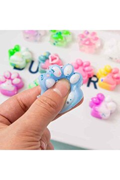 Hyd  1 Adet Mini Kedi Patisi Yapışabilen Sukuşi Squishy Pati Muhteşem Hisli Pati 3 cm Oyuncak