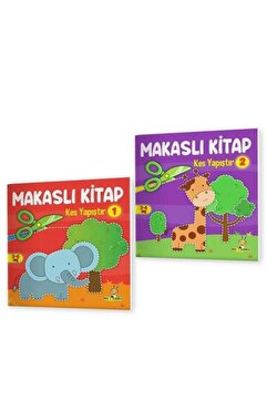 yükselen zeka Kes Yapıştır - Makaslı Kitap Seti (Makas Hediyeli) (3-6 Yaş)
