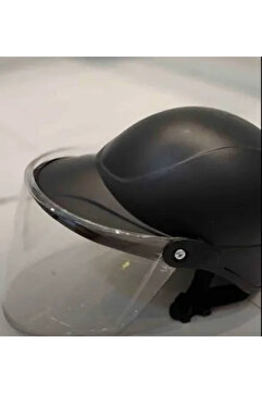 WUTUTUMOTORS Jokey Kask Camlı Standart Beden Siyah.