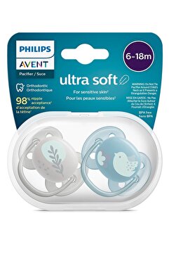 Philips Avent Ultra Soft Emzik 6-18 Ay, 2'li Erkek, SCF091/15