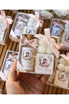 3DLuxeDekor Çikolata Mum Kolonya Hediyelik 10 ADET (Bebek, Söz, Nişan, Kına, Düğün, Mevlid).