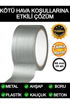 Genel Markalar Çok Amaçlı Su Geçirmez Sızdırmaz Izolasyon Gri Tamir Bandı 48 Mm 10 Mt 1 Adet Güçlü Yalıtım Bant Tam