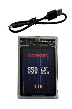 Genel Markalar 1TBSSDEXT2 CODEGEN 2.5" 1TB USB 3.0 Siyah Taşınabilir SSD Harddisk