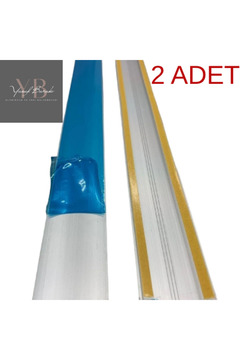 YB YAPI ALÜMİNYUM EŞİK PROFİLİ BANTLI 80 CM 2 ADET Garantisiz Sağ Kapı Altı Alüminyum TR Nemli bir bezle sil
