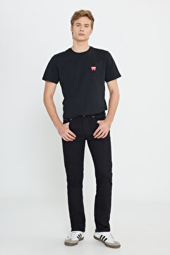 Wrangler Arizona Straight Fit Normal Bel Düz Paça Erkek Siyah 5 Cep Esnek Pantolon
