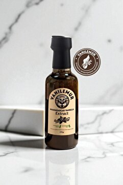 Vanilemur - Tohumlu Vanilya Extract'ı - Premium Cam Şişede Vanilya Özütü 125 gr