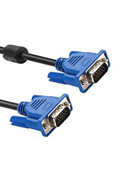 Powermaster VGA155 Siyah 15 Pin 3+6 Erkek-Erkek 5 Metre VGA Kablosu