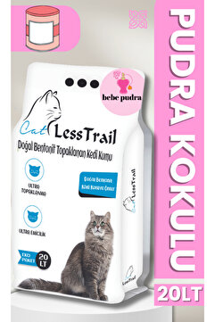 Less Trail Trail 20 Lt Ince Tane Pudra Kokulu Beyaz Bentonit Kedi Kumu
