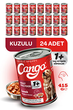 Cango Yetişkin Yaş Köpek Maması Kuzu Etli 415Gr 24Lü