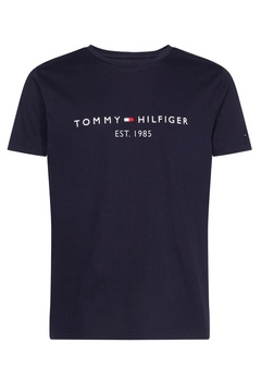 Tommy Hilfiger Erkek Marka Logolu Gündelik Kullanıma Uygun Organik Pamuklu Lacivert T-Shirt MW0MW114