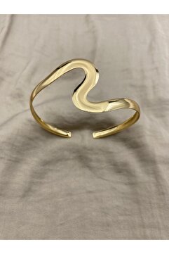 Hedef Bijuteri Dalgalı Model Gold Renk Ayarlanabilir Kol Pazu Bilekliği,Armcuff